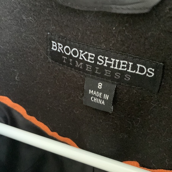 Brooke Shields Timeless Black Wrap Coat 8 - Picture 2 of 4